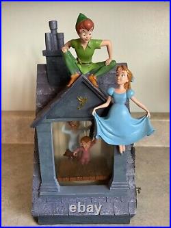 Disney Store Peter Pan You Can Fly Snow Globe Music Box In Original Box