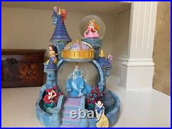 Disney Store Princess Castle Musical Snow Globe Brahm's Waltz