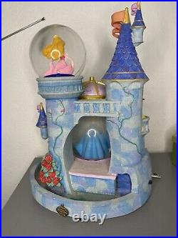 Disney Store Princess Castle Musical Snow Globe Brahm's Waltz