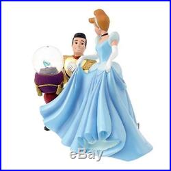 Disney Store Princess Cinderella Prince glass shoes Snow Globe Figure Music Box