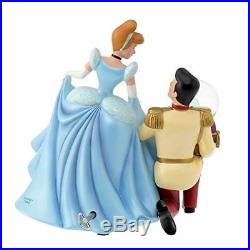 Disney Store Princess Cinderella Prince glass shoes Snow Globe Figure Music Box