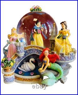 Disney Store Rare Multi-Princess Once Upon A Dream Musical Snow Globe WithBox