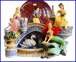 Disney Store Rare Multi-Princess Once Upon A Dream Musical Snow Globe WithBox