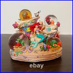 Disney Store The Little Mermaid Multi Snow Globe Under The Sea Music Box Ariel