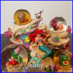 Disney Store The Little Mermaid Multi Snow Globe Under The Sea Music Box Ariel