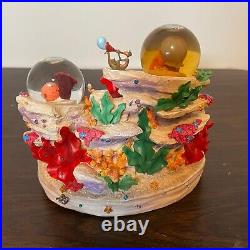 Disney Store The Little Mermaid Multi Snow Globe Under The Sea Music Box Ariel