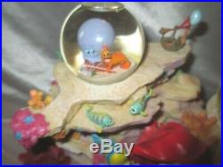 Disney Store The Little Mermaid Snow Globe Musical Under The Sea Music Box