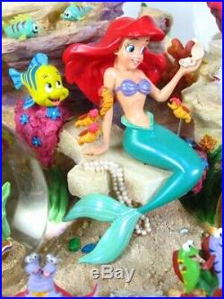 Disney Store The Little Mermaid Water Globe 1988 Under the Sea Ariel Musical