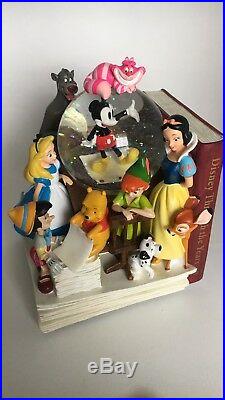 Disney Store Through The Years Vol. 1 Musical Snow Globe Mickey Alice Pooh Baloo