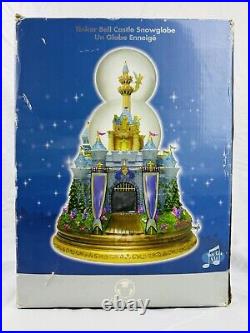 Disney Store Tinker Bell Castle Double Bubble Musical Rotating Snow Globe (READ)