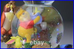 Disney Store Winnie The Pooh & Friends Musical Double Two Tier Snow Globe with Box