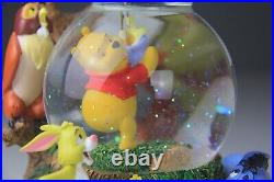 Disney Store Winnie The Pooh & Friends Musical Double Two Tier Snow Globe with Box