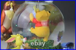 Disney Store Winnie The Pooh & Friends Musical Double Two Tier Snow Globe with Box