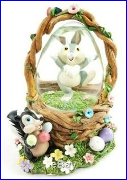 Disney THUMPER In A Basket Snow Globe Easter Parade Musical Snowglobe