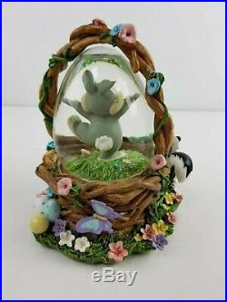 Disney THUMPER In A Basket Snow Globe Easter Parade Musical Snowglobe