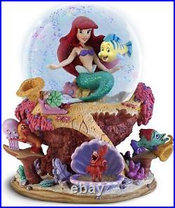 Disney The Little Mermaid Musical Glitter Globe Featuring Ariel and Flounder