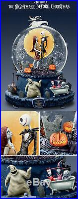 Disney The Nightmare Before Christmas Musical Glitter Globe With Rotating Base