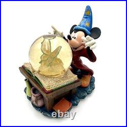 Disney The Sorcerers Apprentice Vintage Fantasia Mickey Mouse Snow Globe Music