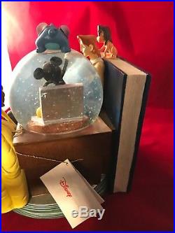Disney Through The Years Volume II Snowglobe Bookend Musical Snow Globe 1999