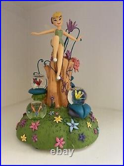 Disney Tinker Bell Among Fireflies Musical Snow Globe You Can Fly MINT