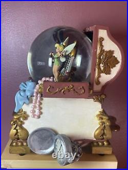 Disney Tinker Bell Musical Jewelry Box Snow Globe withpicture frame'You Can Fly