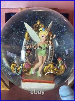 Disney Tinker Bell Musical Jewelry Box Snow Globe withpicture frame'You Can Fly