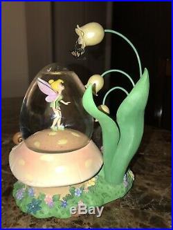 Disney Tinker Bell Musical Retired Double Snow Globe Rare