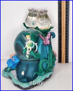 Disney Tinker Bell Snow Music Globe Lights Up Plays You Can Fly