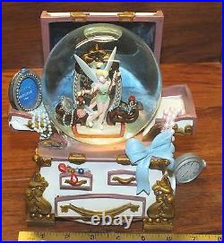 Disney Tinker-Bell The Hidden Place Jewelry Chest Wind Up Musical Snow Globe