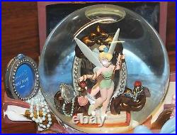 Disney Tinker-Bell The Hidden Place Jewelry Chest Wind Up Musical Snow Globe