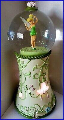 Disney TinkerBell Pedestal Musical Light-up Snow Globe VHTF
