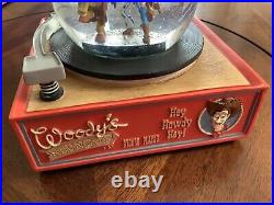 Disney Toy Story 2 Woody's Roundup Record Player Snow Globe Music Box Rare 95440
