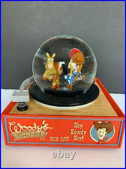 Disney Toy Story Round Up Record Player Snow Globe/music Box Htf