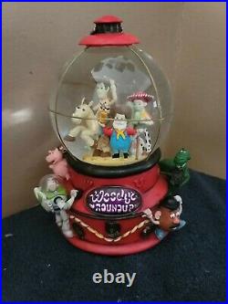 Disney Toy Story Snow Globe Woody Andy Buzz Lightyear Music Box