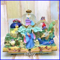 Disney Triple Princess Snow Globe Music Box Very rare