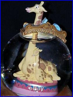 Disney Triple Snow Globe Casey Jr & Dumbo Railroad Train Musical Figurine