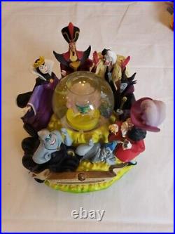 Disney Villains Fortune Teller Musical Snow Globe Rare Cruella, Captain Hook