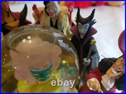 Disney Villains Fortune Teller Musical Snow Globe Rare Cruella, Captain Hook