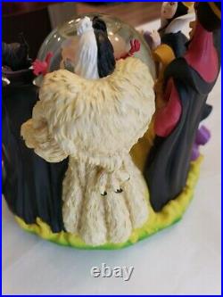 Disney Villains Fortune Teller Musical Snow Globe Rare Cruella, Captain Hook