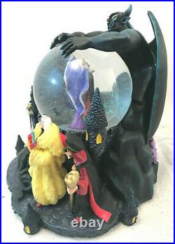 Disney Villains Grim Grinning Ghosts Musical Snow Globe Box Cruella Hook Ursula