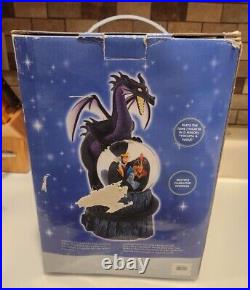 Disney Villains Maleficent/Dragon Musical Snow Globe Disney Store Ex. (Read)