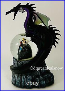 Disney Villains Maleficent Dragon Musical Snow Globe Disney Store Exclusive