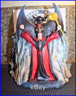 Disney Villains Musical Lighted Snow Globe Ursula Maleficent Jafar Evil Queen