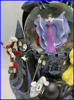 Disney Villains Musical Snow Globe Grim Grinning Ghost Maleficent Ursula Jafar