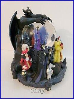 Disney Villains Musical Snow Globe Grim Grinning Ghosts WORKING READ ISSUES