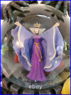 Disney Villains Musical Snow Globe Grim Grinning Ghosts WORKING READ ISSUES