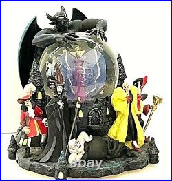 Disney Villains Musical Snow globe Chernabog Cruella Captain Hook Evil Queen