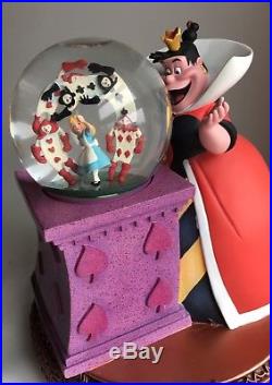 Disney Villains QUEEN OF HEARTS Rotating Musical Globe ALICE IN WONDERLAND New