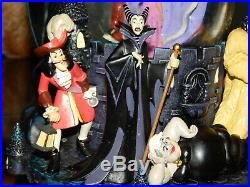 Disney Villains Snow Globe Chernab Evil Queen Maleficent Cruella Ursella Musical
