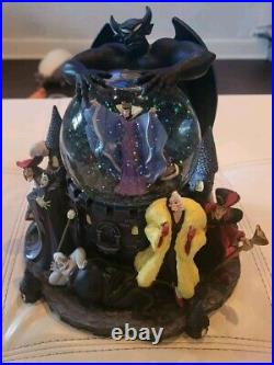 Disney Villains Snow Globe Music Box. Preowned